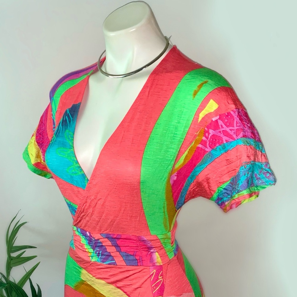 NWT Desigual Funky Artsy Fitted Wrap Dress - Picture 6 of 16